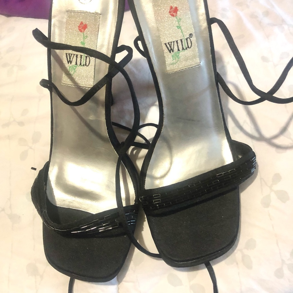 Lace up Wild rose heel